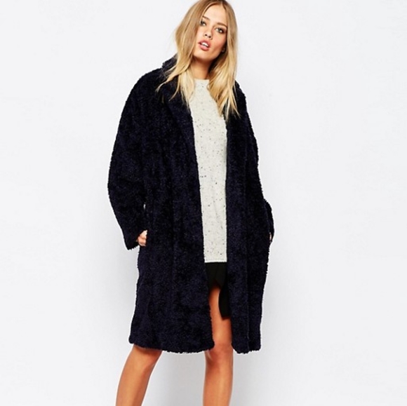 Noisy May Jackets & Blazers - Noisy May Black Teddy Coat